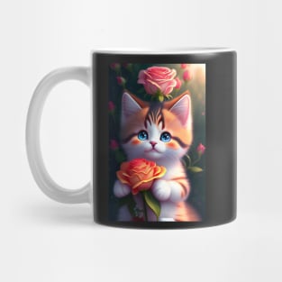 Adorable Cat Illustration- Modern Digital Art Mug
